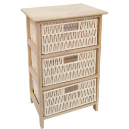 Palma 3 Drawer Cream Chest of Drawers - Wilko - thumbnail 2