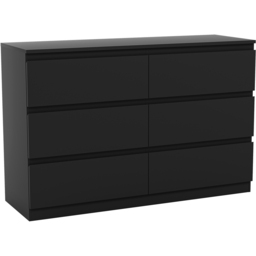 Vida Designs Denver 6 Drawer Black Chest of Drawers - Wilko - thumbnail 3