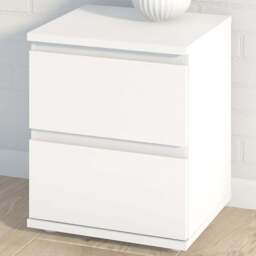 Florence 2 Drawer White Bedside Table - Furniture to Go - Wilko - thumbnail 1