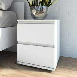 Florence 2 Drawer White Bedside Table - Furniture to Go - Wilko - thumbnail 7