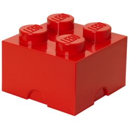 LEGO 4 Knobs Red Storage Brick - Size: 25 x 25 x 18cm - Wilko - thumbnail 3