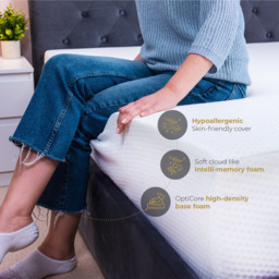 DS Living PureDream Small Single Orthopaedic Memory Foam Mattress 10 inch - White - Wilko - thumbnail 4