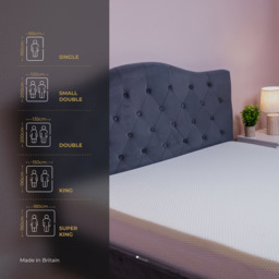 DS Living PureDream Small Single Orthopaedic Memory Foam Mattress 10 inch - White - Wilko - thumbnail 6