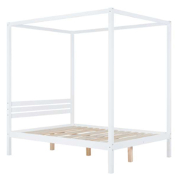 Mercia Double White Four Poster Bed Frame - Birlea - Wilko - thumbnail 3