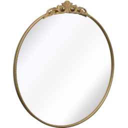 The Crown Gold Metal Wall Mirror 100 x 100cm - MirrorOutlet - Wilko - thumbnail 4