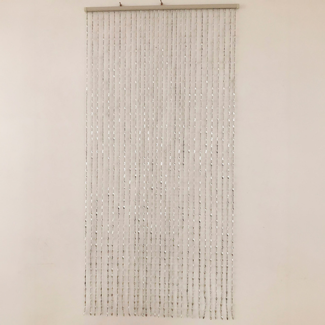 Silver Metallic Door Curtain 180 x 90cm - Size: W 90 x H 180cm - Wilko - image 1