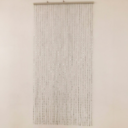 Silver Metallic Door Curtain 180 x 90cm - Size: W 90 x H 180cm - Wilko - thumbnail 1