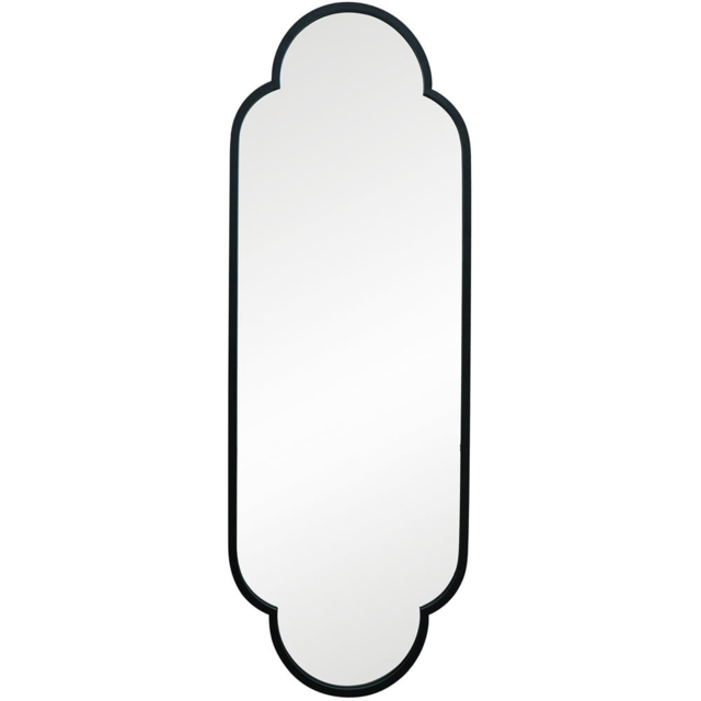 MirrorOutlet The Duplici Black Metal Double Arched Oval Outdoor Garden Wall Mirror 170 x 59cm - Size: 170 x 59 x 3cm - Wilko - image 1
