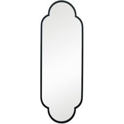 MirrorOutlet The Duplici Black Metal Double Arched Oval Outdoor Garden Wall Mirror 170 x 59cm - Size: 170 x 59 x 3cm - Wilko - thumbnail 1