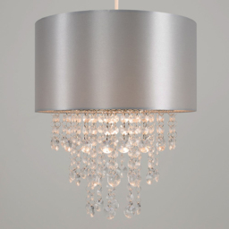 ValueLights Jesmond Grey Droplet Easy Fit Ceiling Light Shade - Size: 35 x 32 x 32cm - Wilko - thumbnail 5