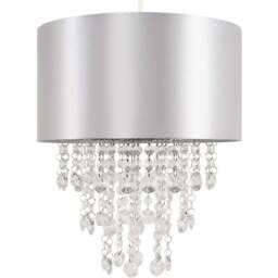 ValueLights Jesmond Grey Droplet Easy Fit Ceiling Light Shade - Size: 35 x 32 x 32cm - Wilko