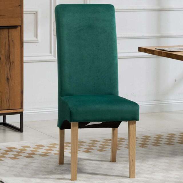 Artemis Home Rimini Set of 2 Green Velvet Fabric Dining Chair - Wilko - image 1
