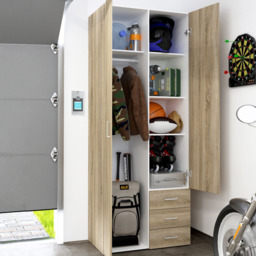 Florence Space 2 Door 3 Drawer Oak Wardrobe - Size: 2 Door, 3 Drawer - Brown - Furniture To Go - Wilko - thumbnail 6