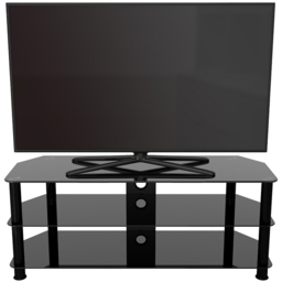 AVF Classic 2 Shelf Black Glass Corner TV Unit with Cable Management - AVF Group Ltd - Wilko - thumbnail 7