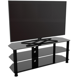 AVF Classic 2 Shelf Black Glass Corner TV Unit with Cable Management - AVF Group Ltd - Wilko - thumbnail 6