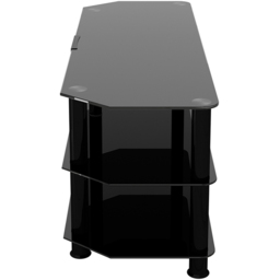 AVF Classic 2 Shelf Black Glass Corner TV Unit with Cable Management - AVF Group Ltd - Wilko - thumbnail 5