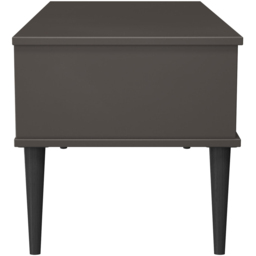 Crowndale Hong Kong Single Drawer Slatt Effect and Graphite Coffee Table Ready Assembled - Size: 40 x 92 x 40cm - Slatt Effect & Graphite - Wilko - thumbnail 4