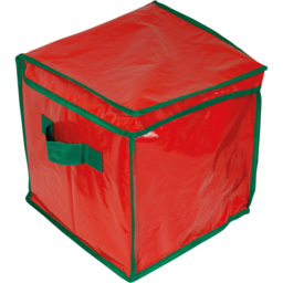 St Helens Seasonal Ornaments Storage Bag - Size: 31 x 31 x 32cm - Red - Wilko