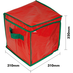 St Helens Seasonal Ornaments Storage Bag - Size: 31 x 31 x 32cm - Red - Wilko - thumbnail 6