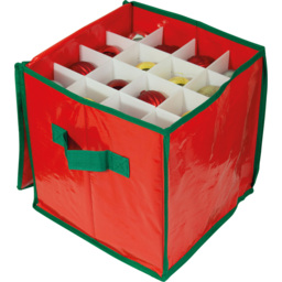 St Helens Seasonal Ornaments Storage Bag - Size: 31 x 31 x 32cm - Red - Wilko - thumbnail 3