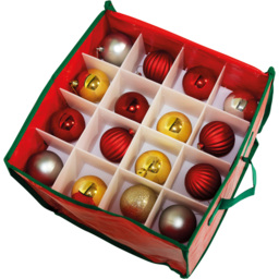 St Helens Seasonal Ornaments Storage Bag - Size: 31 x 31 x 32cm - Red - Wilko - thumbnail 5