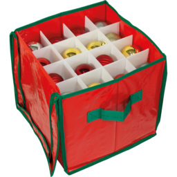 St Helens Seasonal Ornaments Storage Bag - Size: 31 x 31 x 32cm - Red - Wilko - thumbnail 4
