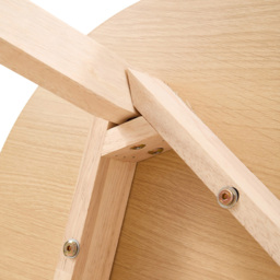 Living and Home 2-Tier Natural Round Wooden Coffee Side Table - Size: 60 x 48 x 48cm - Cream - Wilko - thumbnail 6