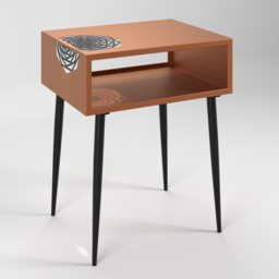 Core Products Galaxy Copper and Black Metal Bedside Table - Size: 55 x 45 x 35cm - Multi - Wilko - thumbnail 5