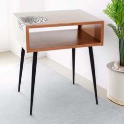 Core Products Galaxy Copper and Black Metal Bedside Table - Size: 55 x 45 x 35cm - Multi - Wilko - thumbnail 1