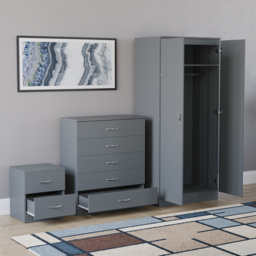 Vida Designs Riano Grey 3 Piece Bedroom Furniture Set - Wilko - thumbnail 5