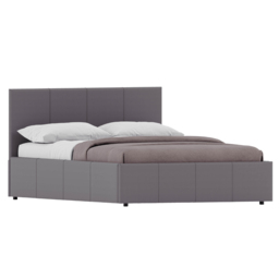 VIDA DESIGNS Lisbon King Size Grey Ottoman Faux Leather Bed Frame - Wilko - thumbnail 3