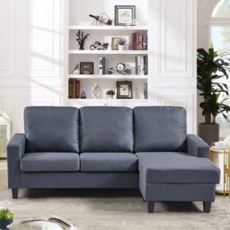 Modbury 3 Seater Dark Grey Reversible Corner Sofa - Artemis Home - Wilko - thumbnail 4