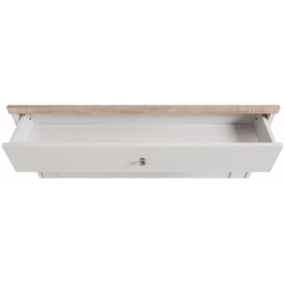 Loft24 HEIDE 2 Flip Door Single Drawer Oak Shoe Cabinet - Size: 103 x 90 x 25cm - White - Wilko - thumbnail 6
