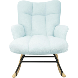Alivio Blue Teddy Plush High Backrest Rocking Chair - Size: 68 x 52 x 95cm - Wilko - thumbnail 3