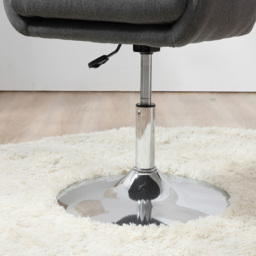 Portland Dark Grey Vanity Swivel Armchair with Adjustable Height - Size: Single - Wilko - thumbnail 4