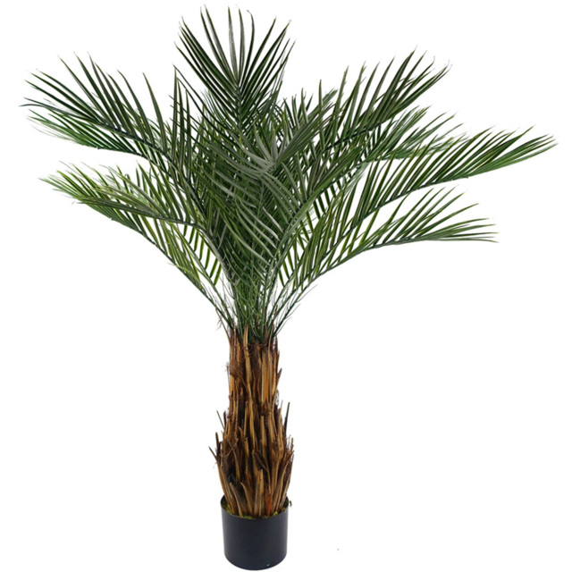 Botanik Cycas Palm Artificial Tree in Pot 4ft - Size: 120 x 110 x 110cm - Green - Wilko - image 1