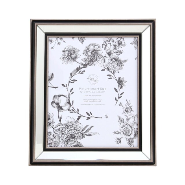 Mode Mirrored Photo Frame Silver 12 x 10in - The Port. Co Gallery - Wilko - image 1