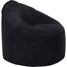 Kaikoo Black Brushed Faux Suede Bean Bag Chair - Wilko - thumbnail 3