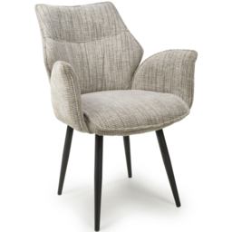 Baltimore Set of 2 Tweed Toffee Swivel Dining Chair - Shankar - Wilko - thumbnail 3
