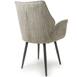 Baltimore Set of 2 Tweed Toffee Swivel Dining Chair - Shankar - Wilko - thumbnail 6