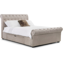 Julian Bowen Ravello King Size Mink Storage Bed with 2 Drawers - Cream - Wilko - thumbnail 3