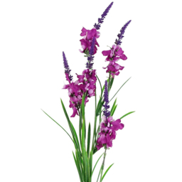 Leaf Dark Pink Larkspur Artificial Stem 80cm 6 Pack - Size: 80 x 10 x 10cm - Green - Wilko - thumbnail 4