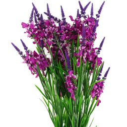 Leaf Dark Pink Larkspur Artificial Stem 80cm 6 Pack - Size: 80 x 10 x 10cm - Green - Wilko - thumbnail 3