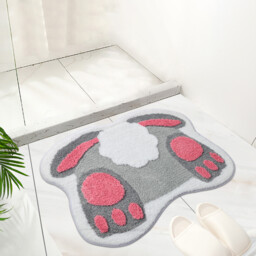 Bunny Bath Mat Grey - Wilko - thumbnail 3