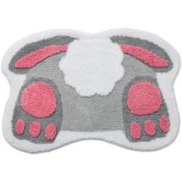 Bunny Bath Mat Grey - Wilko