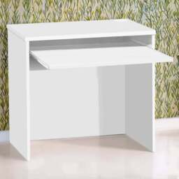 R White Cabinets Home Office Desk with Keyboard Trayf White - Size: 72 x 85 x 54cm - Wilko - thumbnail 1