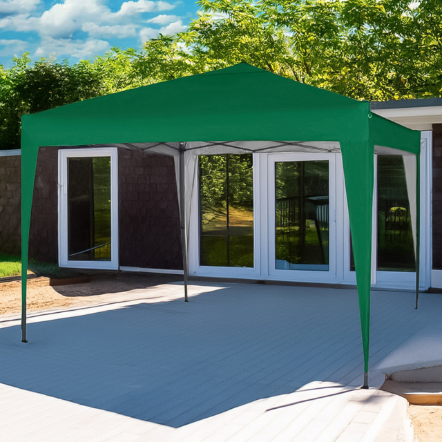 Green Pop Up Outdoor Gazebo 3 x 3m - MCC - Wilko - image 1