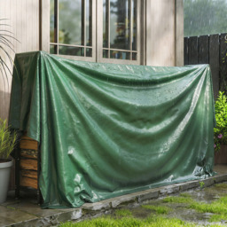 Outsunny Green Waterproof Tear-Resistant Tarpaulin Sheet 300 x 400cm - Size: 0.1 x 400 x 300cm - Wilko - thumbnail 3