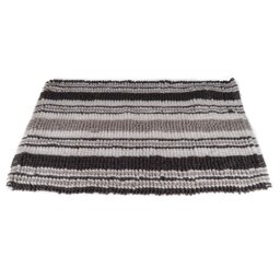 Candy Stripe Bath Mat  - Grey - Wilko