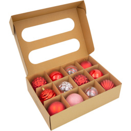 The Christmas Workshop Red Shatterproof Bauble 12 Pack - Wilko - thumbnail 5
